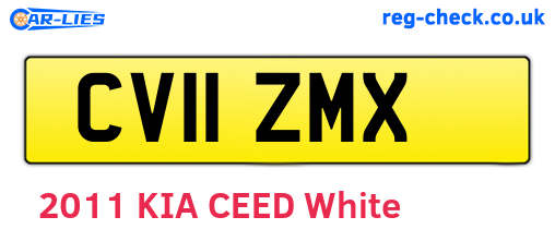 CV11ZMX are the vehicle registration plates.