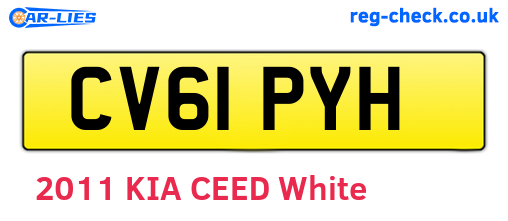 CV61PYH are the vehicle registration plates.