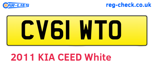 CV61WTO are the vehicle registration plates.