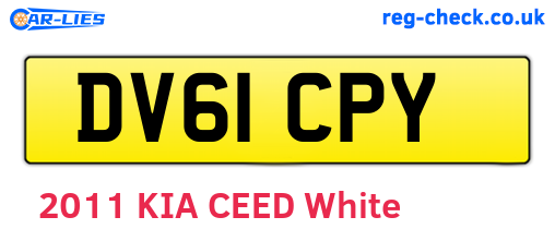 DV61CPY are the vehicle registration plates.