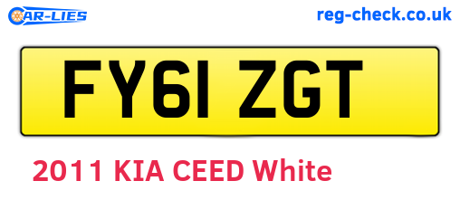 FY61ZGT are the vehicle registration plates.