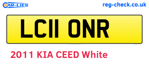 LC11ONR are the vehicle registration plates.