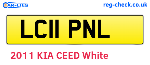 LC11PNL are the vehicle registration plates.