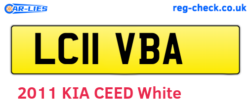 LC11VBA are the vehicle registration plates.