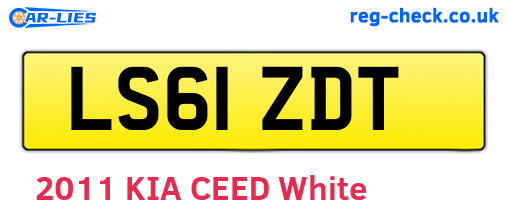 LS61ZDT are the vehicle registration plates.