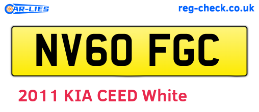 NV60FGC are the vehicle registration plates.