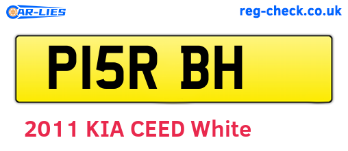 P15RBH are the vehicle registration plates.