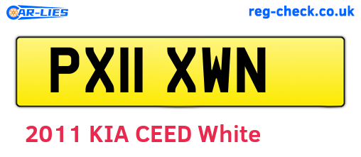 PX11XWN are the vehicle registration plates.