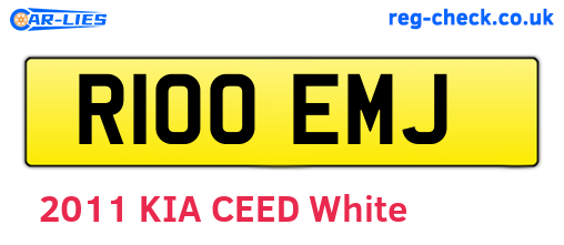 R100EMJ are the vehicle registration plates.