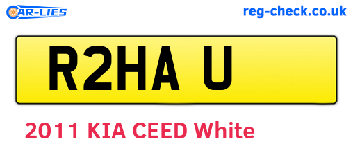 R2HAU are the vehicle registration plates.