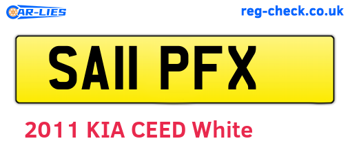 SA11PFX are the vehicle registration plates.