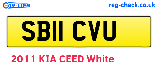 SB11CVU are the vehicle registration plates.