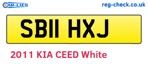 SB11HXJ are the vehicle registration plates.