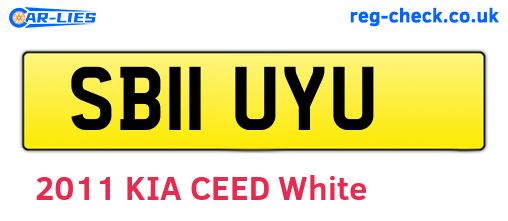 SB11UYU are the vehicle registration plates.