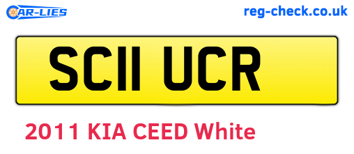 SC11UCR are the vehicle registration plates.
