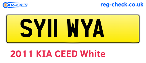 SY11WYA are the vehicle registration plates.