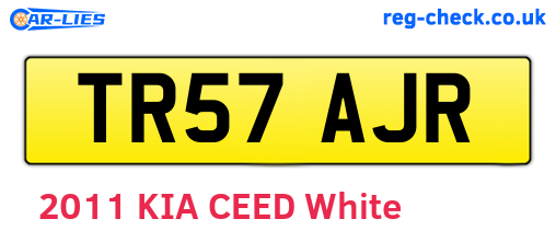 TR57AJR are the vehicle registration plates.