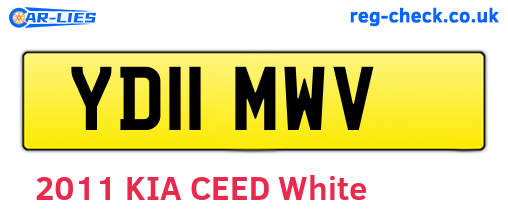 YD11MWV are the vehicle registration plates.