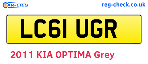 LC61UGR are the vehicle registration plates.