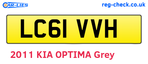 LC61VVH are the vehicle registration plates.
