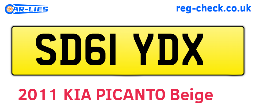 SD61YDX are the vehicle registration plates.