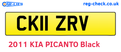 CK11ZRV are the vehicle registration plates.