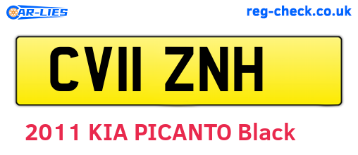 CV11ZNH are the vehicle registration plates.