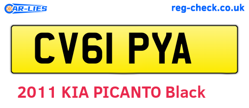 CV61PYA are the vehicle registration plates.