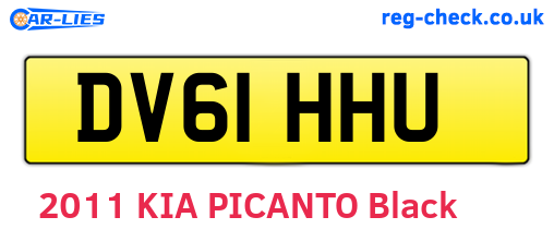 DV61HHU are the vehicle registration plates.