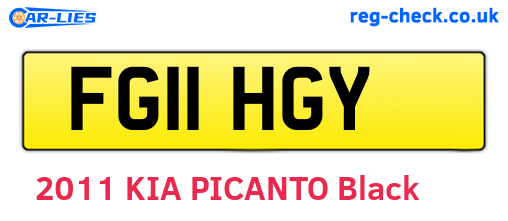 FG11HGY are the vehicle registration plates.