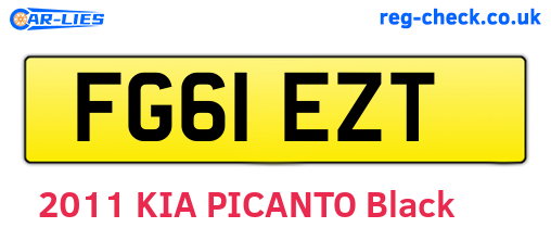 FG61EZT are the vehicle registration plates.