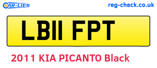 LB11FPT are the vehicle registration plates.