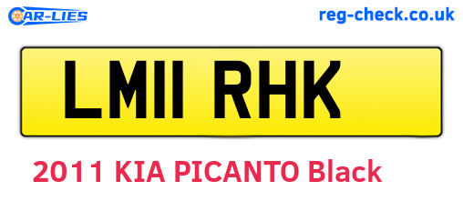 LM11RHK are the vehicle registration plates.
