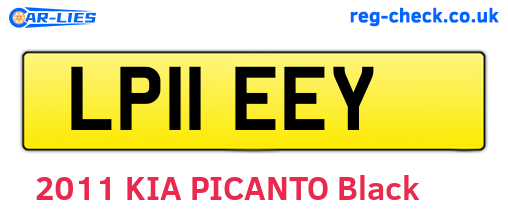 LP11EEY are the vehicle registration plates.