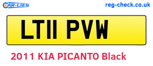LT11PVW are the vehicle registration plates.