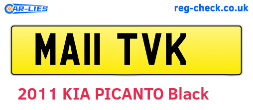 MA11TVK are the vehicle registration plates.