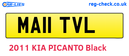 MA11TVL are the vehicle registration plates.