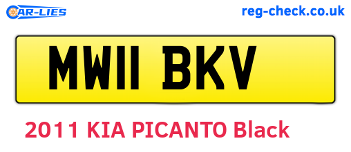 MW11BKV are the vehicle registration plates.