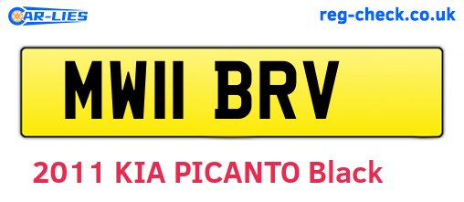 MW11BRV are the vehicle registration plates.