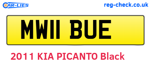 MW11BUE are the vehicle registration plates.