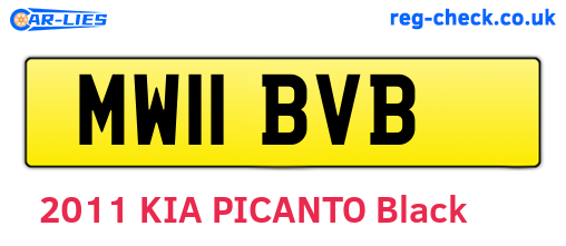 MW11BVB are the vehicle registration plates.