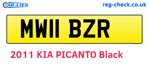 MW11BZR are the vehicle registration plates.