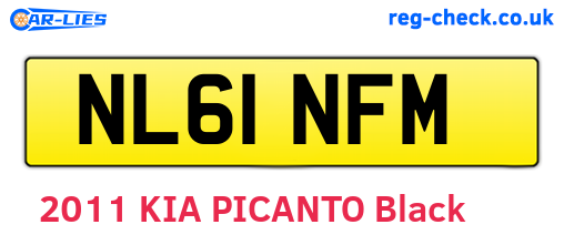 NL61NFM are the vehicle registration plates.