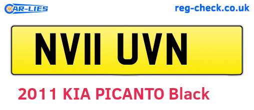 NV11UVN are the vehicle registration plates.