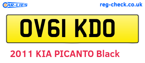 OV61KDO are the vehicle registration plates.