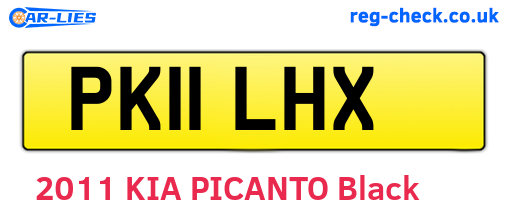 PK11LHX are the vehicle registration plates.