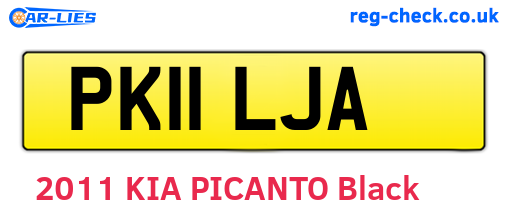 PK11LJA are the vehicle registration plates.