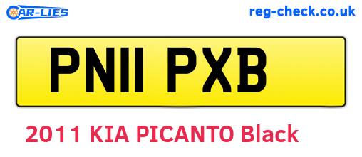 PN11PXB are the vehicle registration plates.