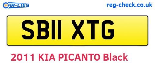 SB11XTG are the vehicle registration plates.