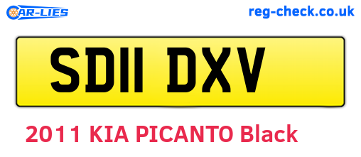 SD11DXV are the vehicle registration plates.